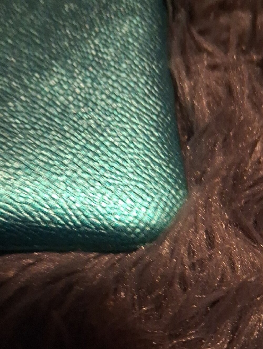 Coach Metallic Teal Wristlet Pouch with Strap - Picture 3 of 9